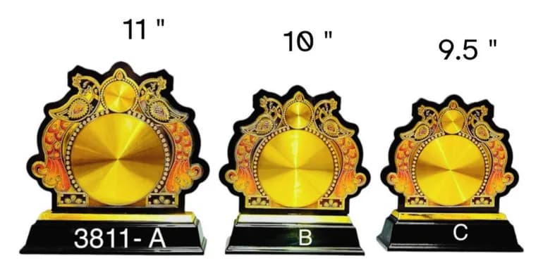 Peacock Design Gold Memento Trophy 3811