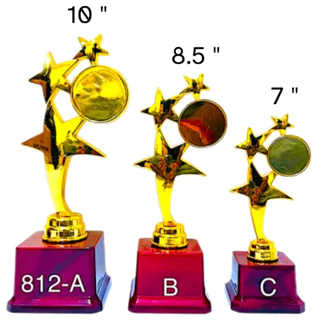 812-10 inch, 8.5 inch, 7 inch